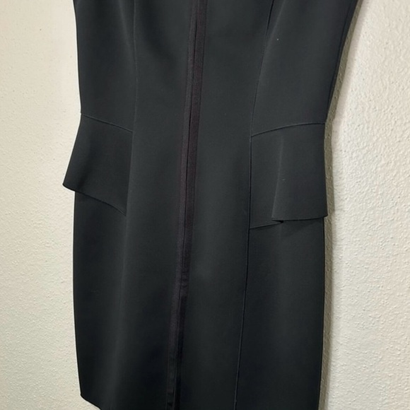 THEORY Tenna Black Neoprene zip Front Dress Size 4 - Picture 5 of 14